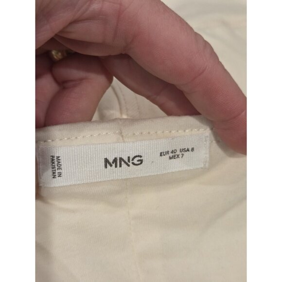 Mango Maternity Jeans Over The Belly Crop Frayed Hem Sz 6/8 - Picture 12 of 12